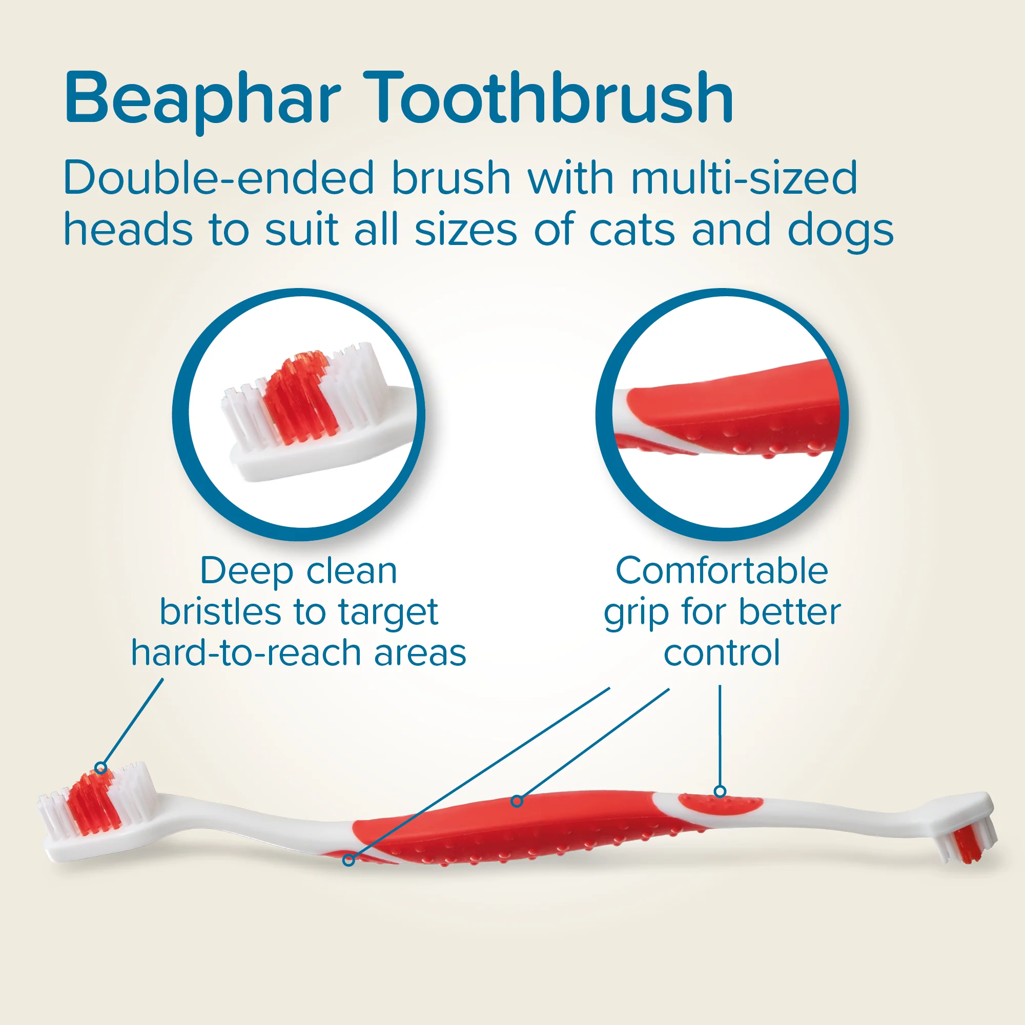 Beaphar Dual Head Toothbrush for Dog & Cats - Image 3