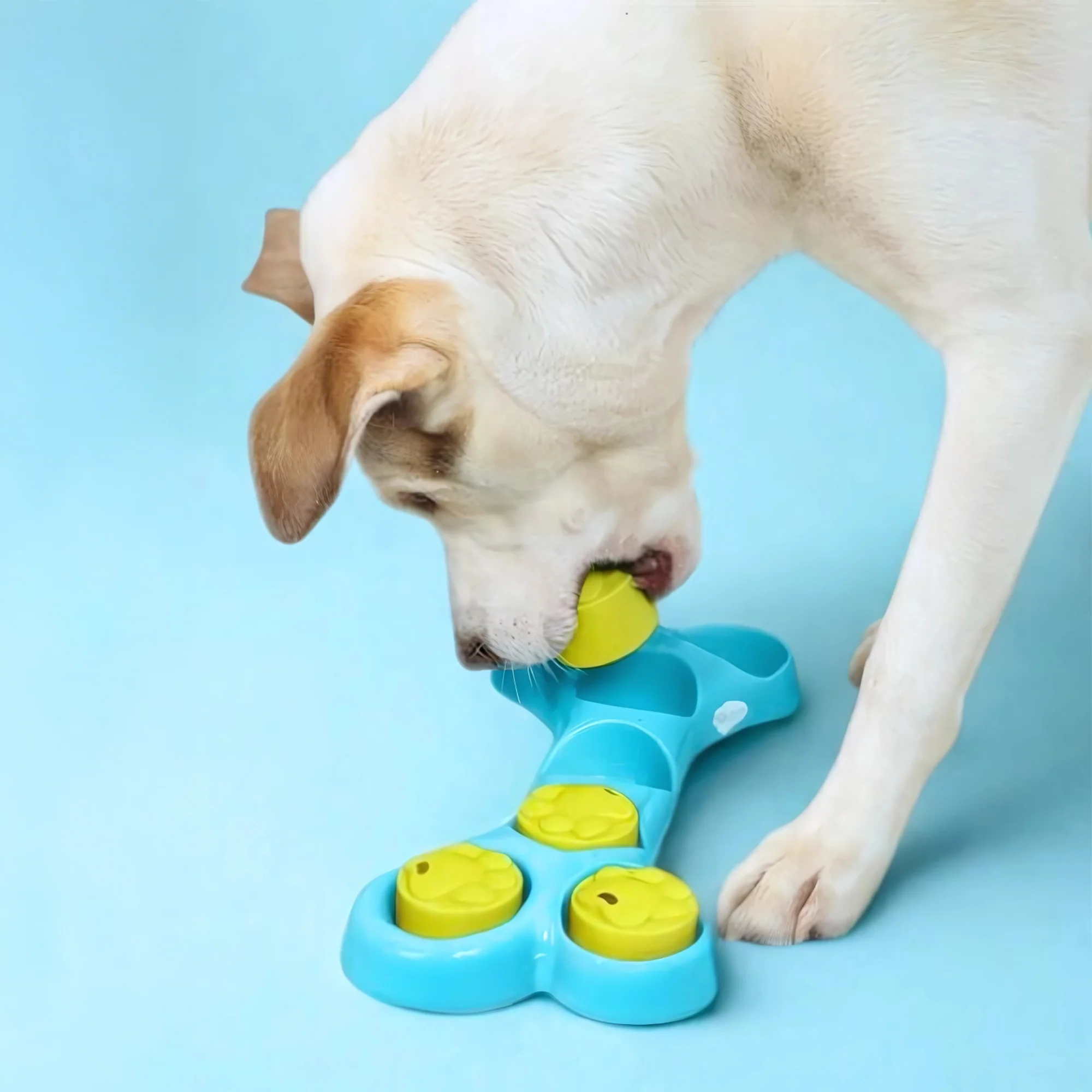 iQuties Bone Hide Interactive Puzzle Treat Dispenser Dog Toy - Image 5