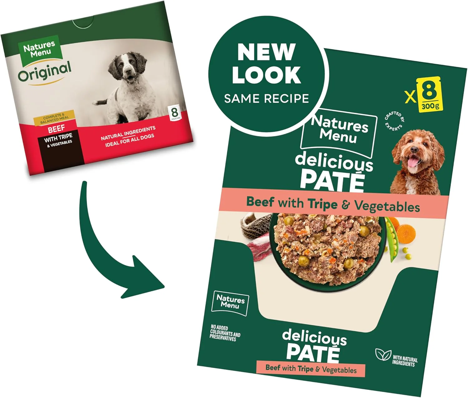 Natures Menu Adult Wet Dog Food - Beef with Tripe & Vegetables - Image 3